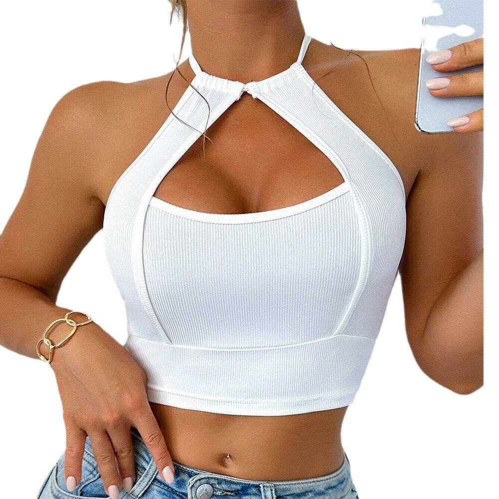 Womens Slim Fit Cropped Camisole Solid Color Sexy Style Comfortable Fabric Casual Wear Wholesale Available