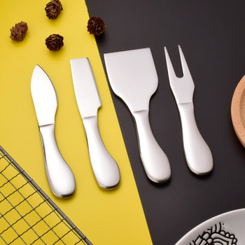 Cheese Tools Cheese Knife Fork Spatula Solid Cheese Set Baking Kitchen Miscellaneous Items Stainless Steel Knife Cross-Border Hot Sale