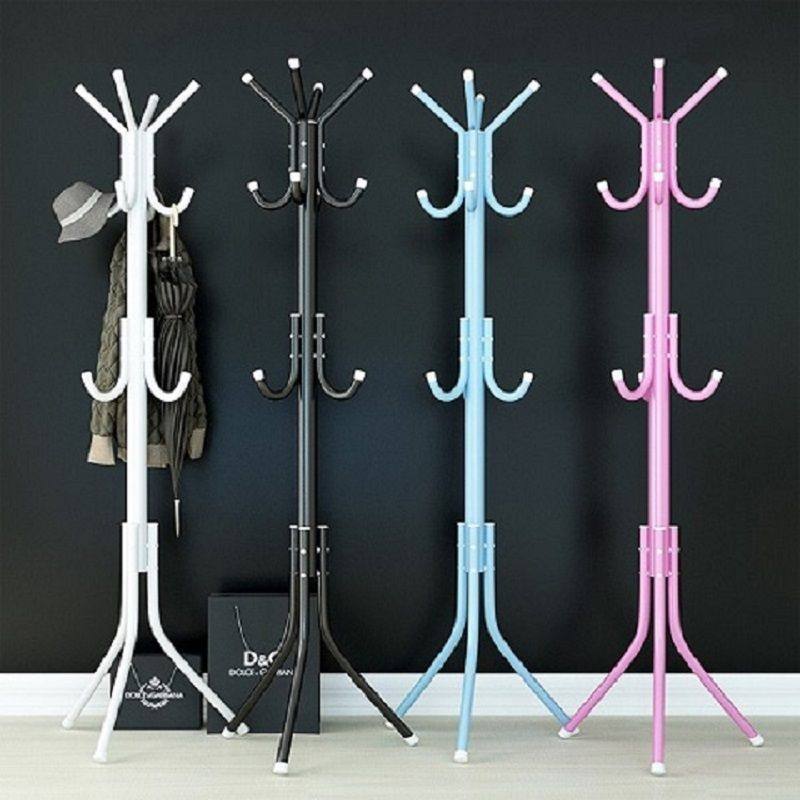Bedroom Coat Rack Floor-Standing Vertical Clothes Rack European-Style Simple Foyer Clothes Rack Creative Iron Clothes Rack Hanging Bag Rack