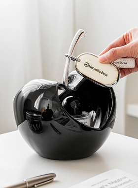 新年水果盘创意苹果收纳篮入户进门钥匙收纳玄关装饰摆件轻奢高档