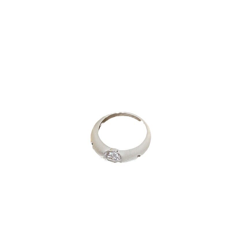 Advanced Sense Planet Zircon Matte Metal Ring Women's Niche Design Light Luxury Fashion Simple All-match Ring Ring