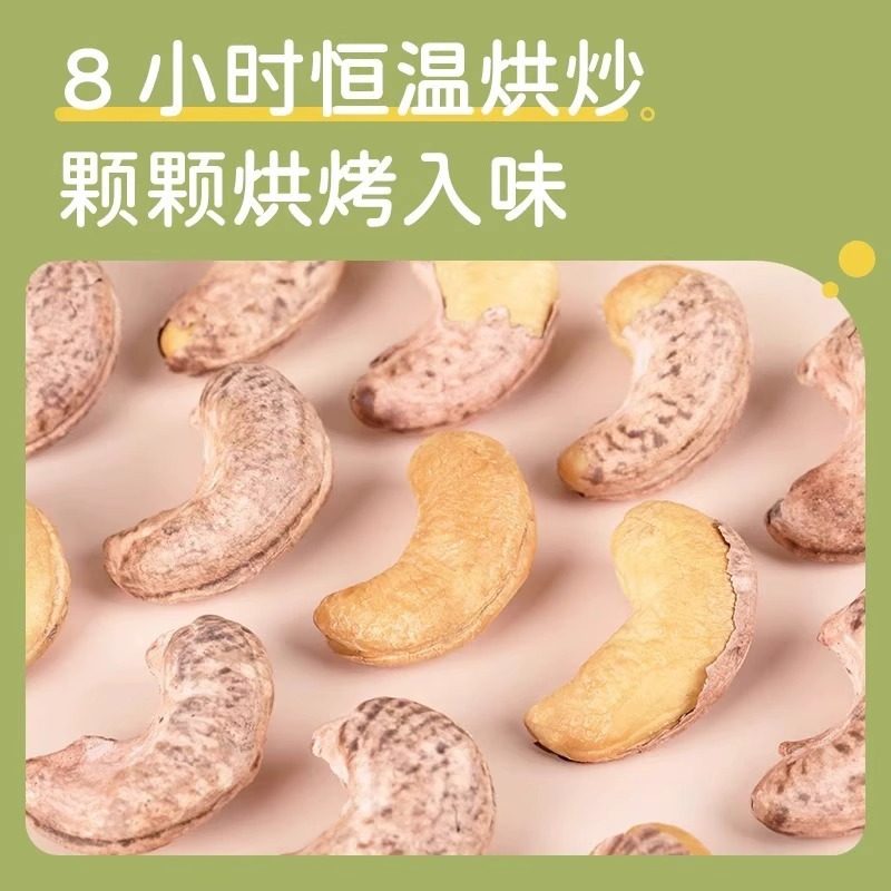 Cashew nuts with leather wholesale large particles bulk original flavor salt baked cashew nuts Vietnam specialty casual snack factory delivery