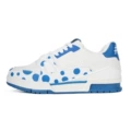 Wave dots white and blue