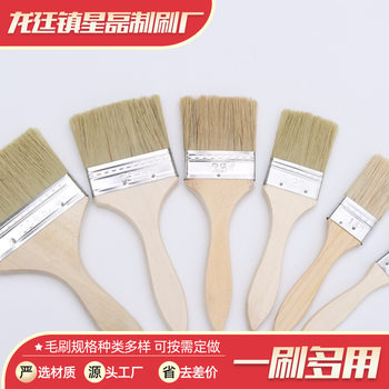 Wholesale Wooden Handle Brushes, Standard Paint Brushes, Industrial Cleaning Brushes, 2inch 3inch Soft Bristle Barbecue Brushes, Food Baking Brushes