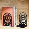 Creative Hollow Sun Bookend Craft Student Desk Storage Bookend L-Shaped Iron Hollow Bookend