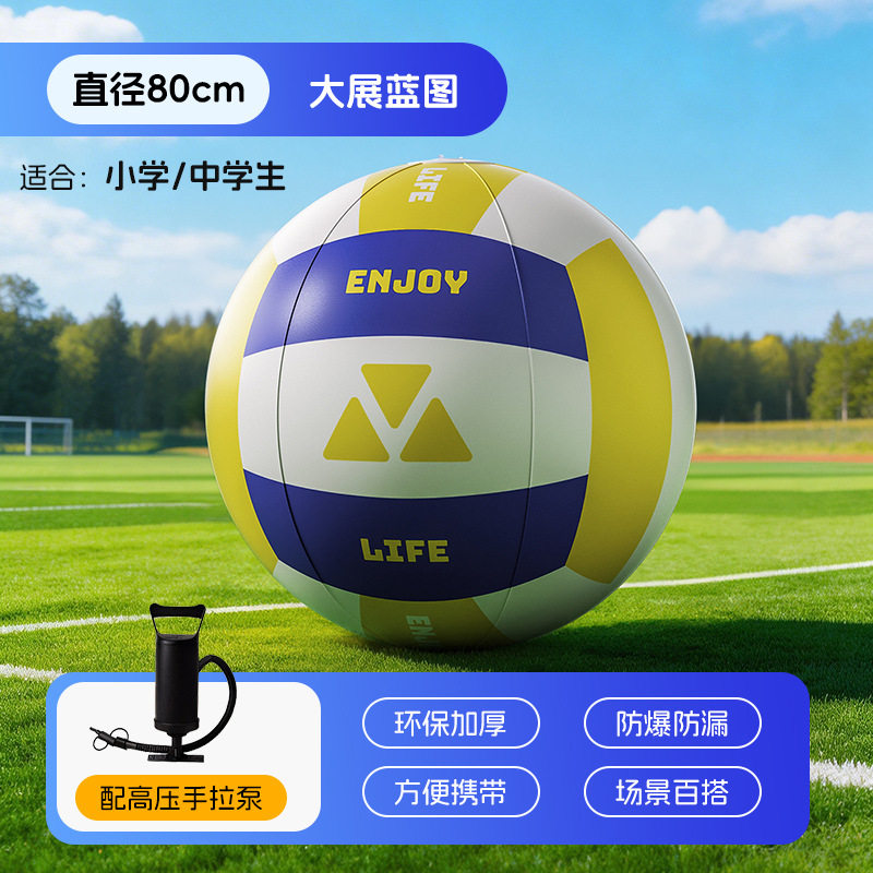 巨型充气沙滩球户外草地学校幼儿园趣味运动会足球排球活动大球代