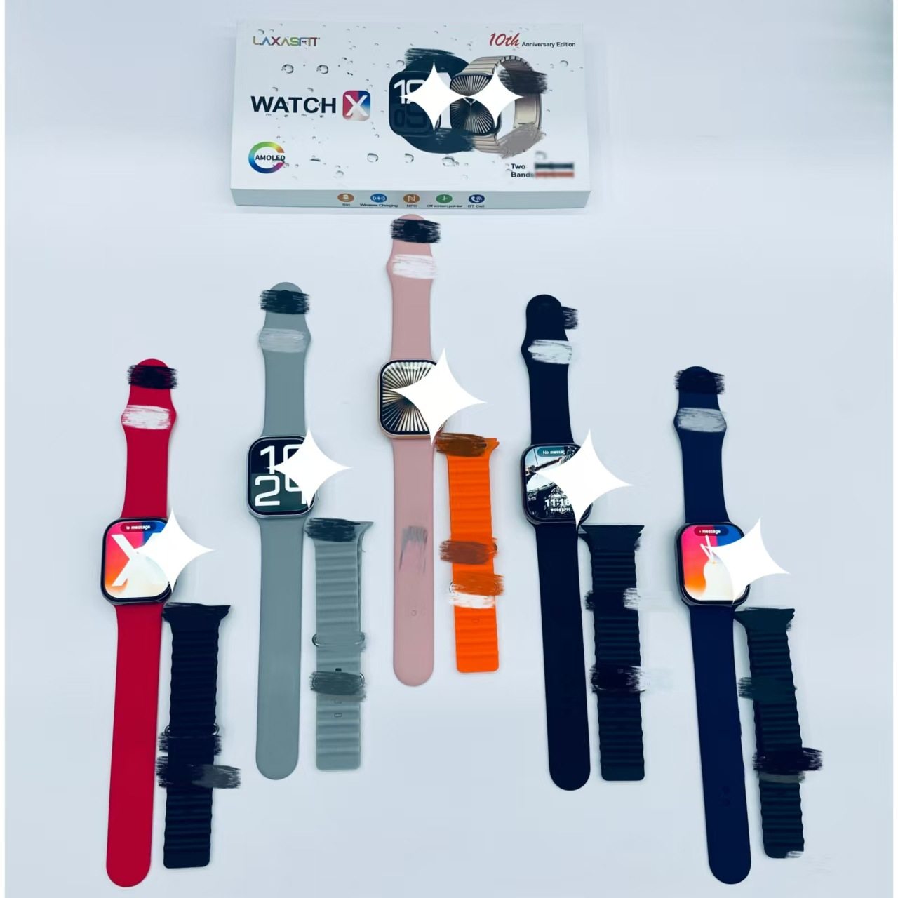 Cross-border new product Watch X 2.01 screen double strap sleep monitoring, rest screen pointer sedentary reminder can measure heart rate