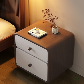 Solid Wood Bedside Cabinet, Antique Style, Small Home Bedroom, 2025 Hot Style, Accessible Luxury, High-End Storage Side Cabinet