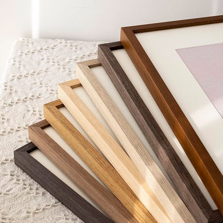 Solid wood picture frame mounting wall-mounted 4k8k watercolor texture painting sketch photo frame a3a4 wooden sketch puzzle frame 20