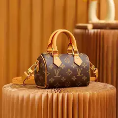 High-End Version of the Original L Brand Nano Speedy Pillow Bag V Genuine Leather Handbag Shoulder Crossbody Bag