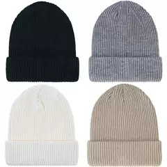 Autumn and Winter Plain Woolen Hat Outdoor Leisure Warm Pullover Hat Elastic Knitted Hat Men's and Women's Blank Cold Hat