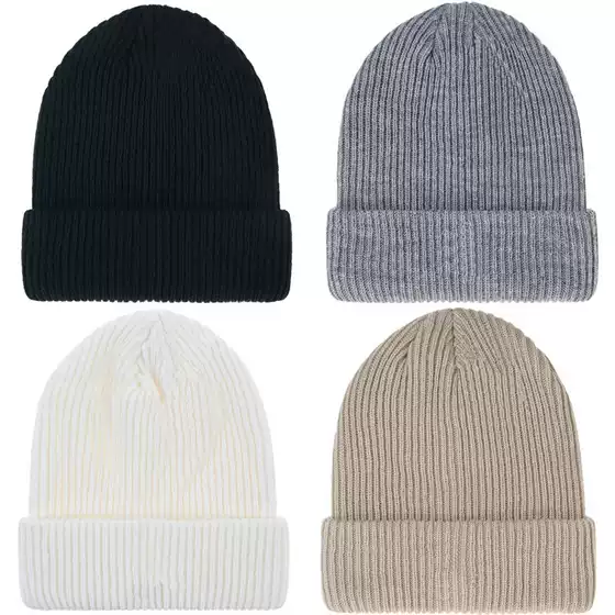 Autumn and Winter Plain Woolen Hat Outdoor Leisure Warm Pullover Hat Elastic Knitted Hat Men's and Women's Blank Cold Hat