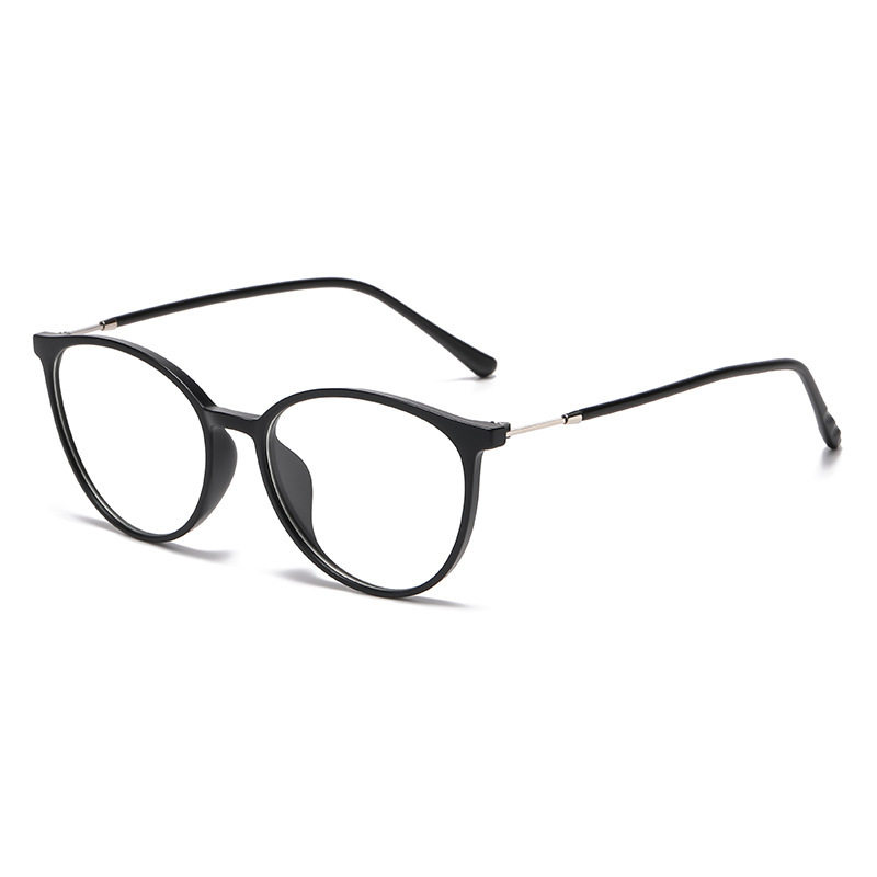 Photosensitive color-changing fashion retro glasses frame cross-border Europe and the United States minimal wind glasses student campus anti-blue light myopia glasses