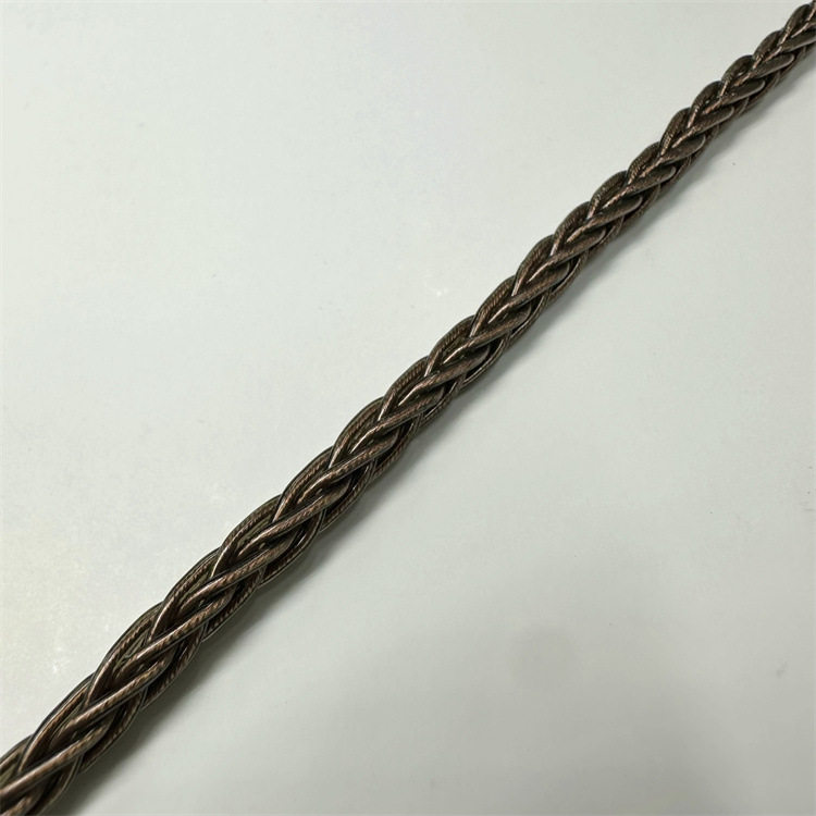 Single crystal copper bronze braided wire 8-strand braided 200 core brown single crystal copper oxygen-free copper wire