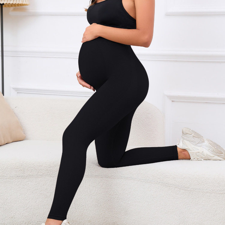 European and American Cross-Border Maternity Pants, High-Waisted Sports Belly-Supporting Butt-Lifting Leggings, High-Elastic Yoga Pants, Maternity Pants