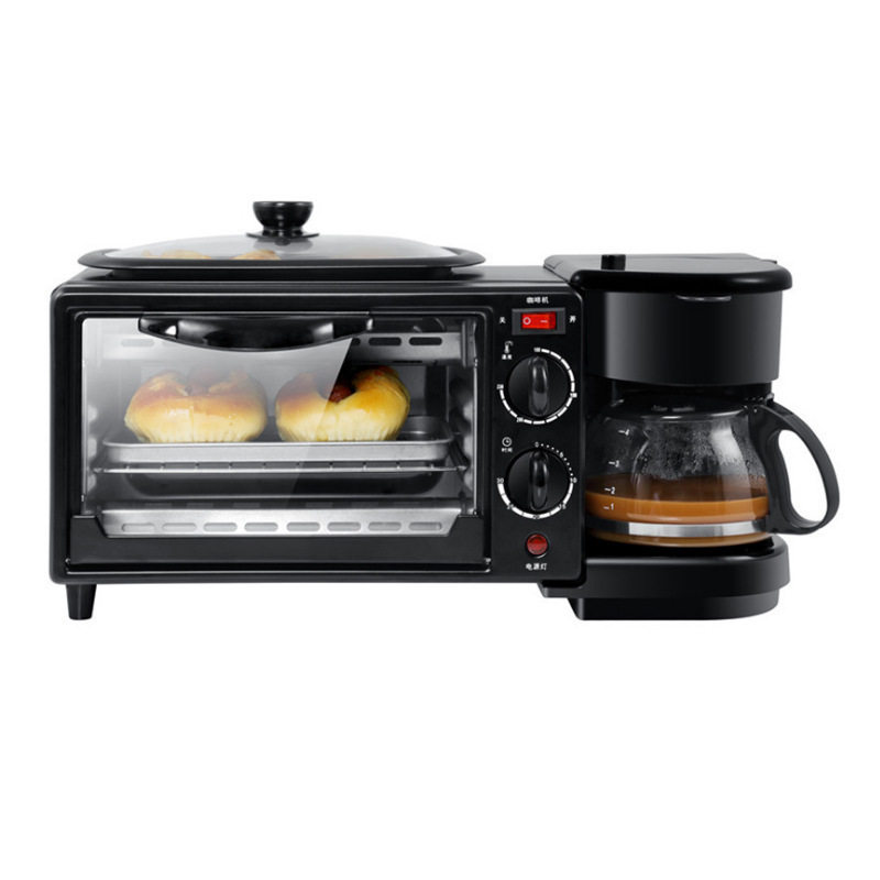 Three-In-One Breakfast Machine Fried Coffee Electric Oven Factory Foreign Trade Export Multi-Function Electric Oven