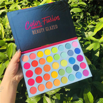 BEAUTY GLAZED39 Color Rainbow Eyeshadow Ins European and American Makeup Eyeshadow Plate Pearlescent Matte Hyun-an Color Y2K Makeup