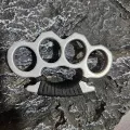 Thick gray iron half tied rope