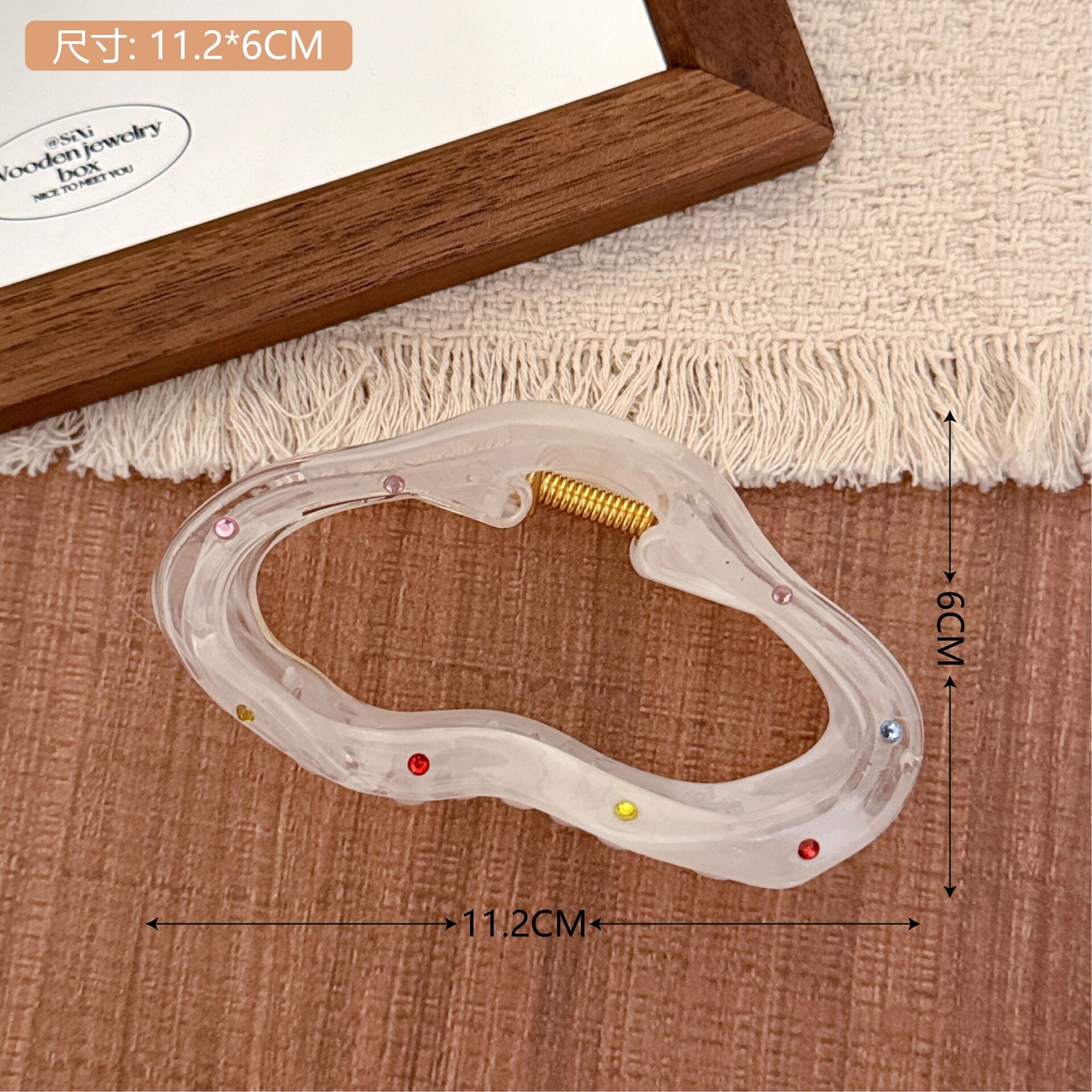 高颜值彩钻星星蝴蝶结抓夹少女后脑勺盘发夹百搭多鲨鱼夹发卡发饰