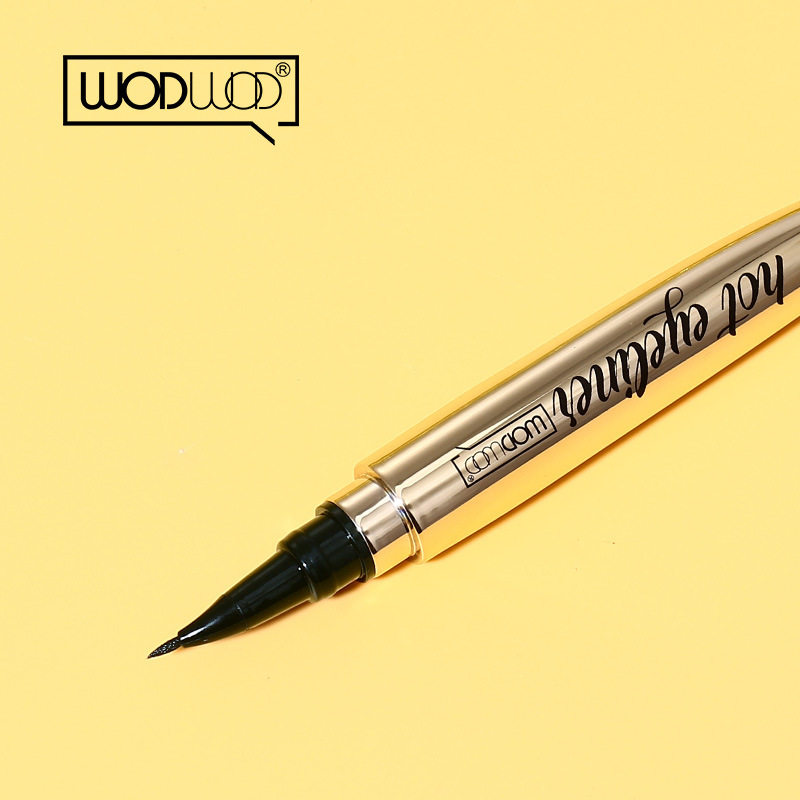 Wodwod Queen Charm Eagle Beak Non-Smudge Liquid Eyeliner Pen Waterproof Quick-Drying Ultra-Fine Cool Black Beginner Eyeliner Pen