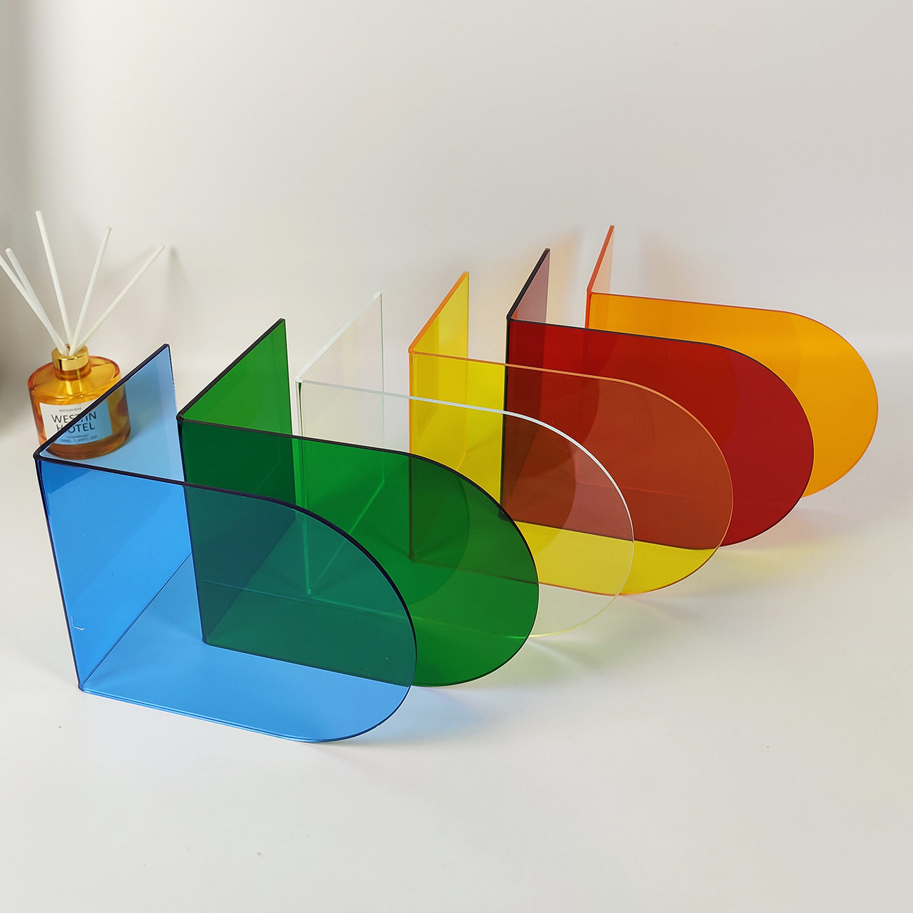 Cross-Border Lifestyle Acrylic Bookends for Desktop Books, Transparent Children's Picture Book Storage, Student Vertical Stand