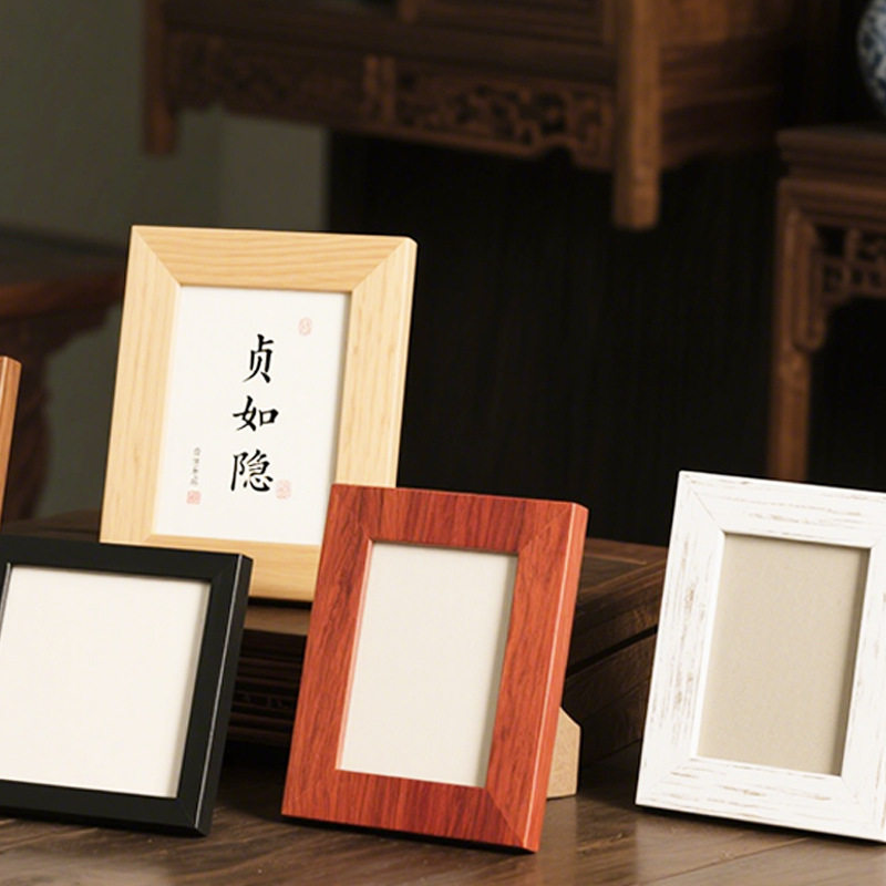 Casual Wooden Photo Frame Table for Home 5-Inch 6inch 7inch Multi-Size Wall-Mountable Manufacturer Wholesale DIY Bedroom Picture Frame