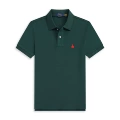 Polo dark green red label