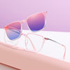 Polarized Magnetic Glasses Retro No-degree Myopia Glasses Frame Magnetic Clip-on Sunglasses Simple Colorful Sunglasses