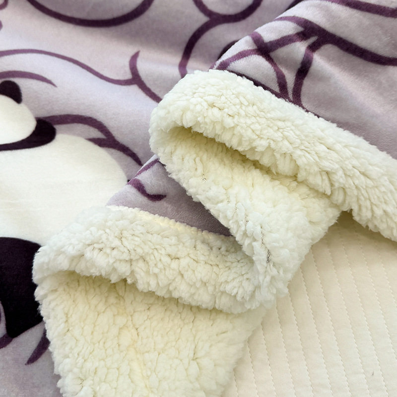Autumn and Winter Double-Layer Milk Velvet Blanket, Thickened and Warm, Office Nap Blanket, Lamb Velvet Leisure Sofa Throw Blanket, Factory