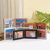 Simple Wooden Folding Two-Panel Horizontal Frame Creative Display Stand for Couple Photos 6inch Photo Studio Frame Decoration Wholesale