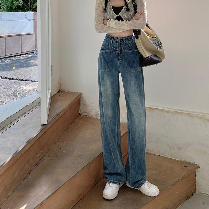 Plus Size Vintage Wide Leg Jeans for Women Loose Fit Flattering Design Casual Style Perfect for Spring Wholesale
