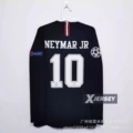 18-19 paris black long-sleeved no. 10 star plus champions league football fair strip