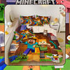 Minecraft Game All-Cotton Four-Piece Set Cartoon Steve Three-Piece Set Student Dormitory Home Bedroom Duvet Cover