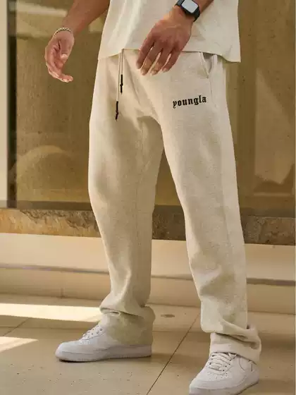 Autumn Straight Pants Men's terry cotton Fitness Sports Pants Jogger Men's Running Wide Leg Casual Straight Pants