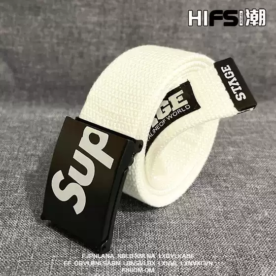 Students Korean Style Trendy Belt Men's Trendy Belt Boys Canvas Belt Trendy High School Junior High School Students Teenagers Belt
