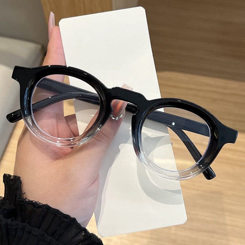 Glasses Frame New European and American Retro Round Small Frame Glasses Frame Simple Fashion Concave Shape Cross-Border Trendy Glasses for Women