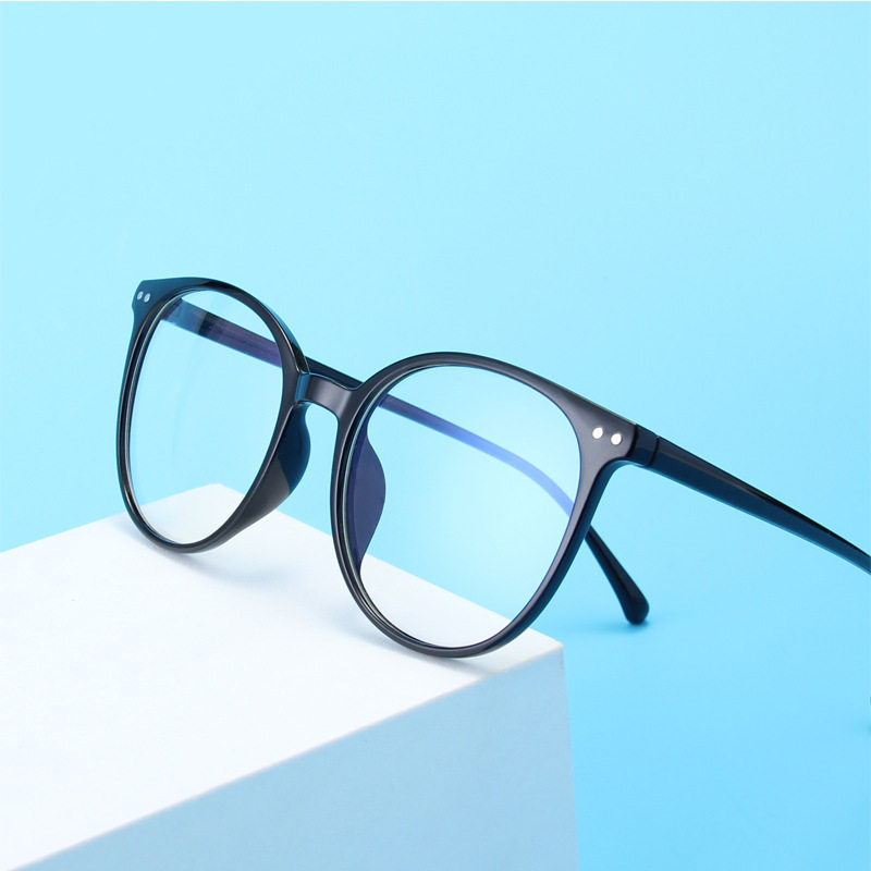 Cross-Border Popular Anti-Blue Light Plain Glasses, Retro Men's Style, Same Model as Mi Ding, Myopia Glasses Frame, Natural Look, Trendy Chinese Style