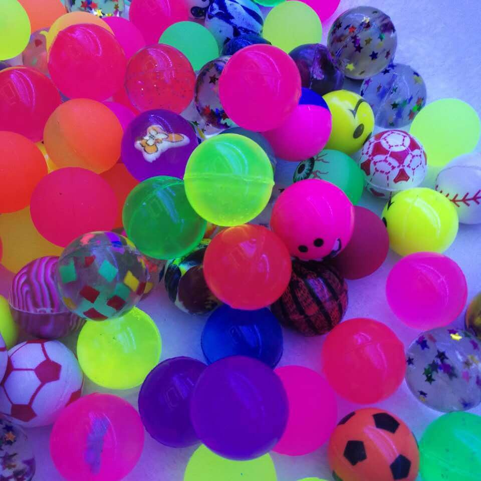 XD111 factory direct 32mm mixed elastic ball children's toy flower ball 3-7 mixed all good ball mixed