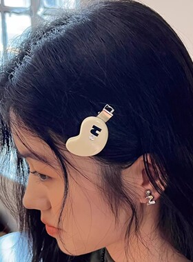 Tagi.同款复古捷克钻镶嵌彩色醋酸材质刘海夹可爱腰果侧边碎发夹