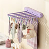 Multi-head Drying Rack Clothes Drying Rack Multi-clip Folding Wall-mounted Drying Socks Clip Windproof Hook Hanger Underwear