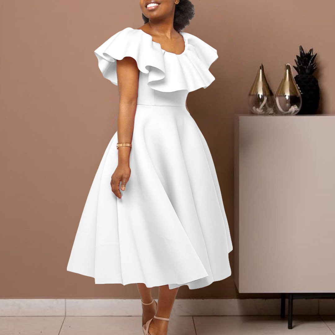 Elegant Ruffle Hem Maxi Dress Fashionable Sophisticated Perfect for Parties Available for Wholesale