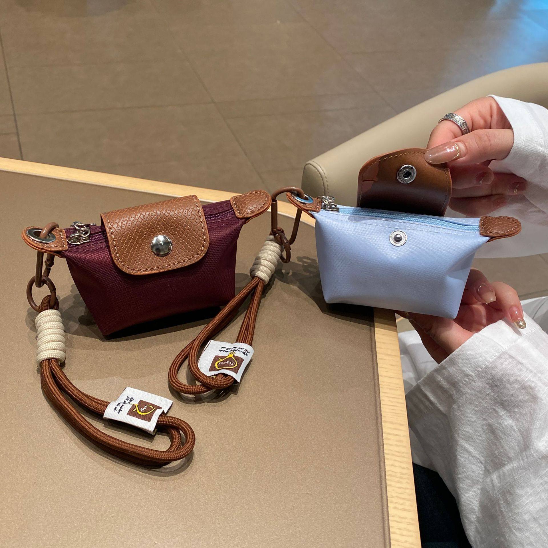 Mini Dumpling Bag Women Nylon Waterproof Lightweight 5 New Contrast Color Coin Purse Earphone Lipstick Key Small Hanging Bag