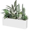 Factory Direct Sales Indoor Flower Box Outdoor Flower Pot Rectangular Flower Trough Restaurant Stainless Steel Planting Box Partition Flower Bed