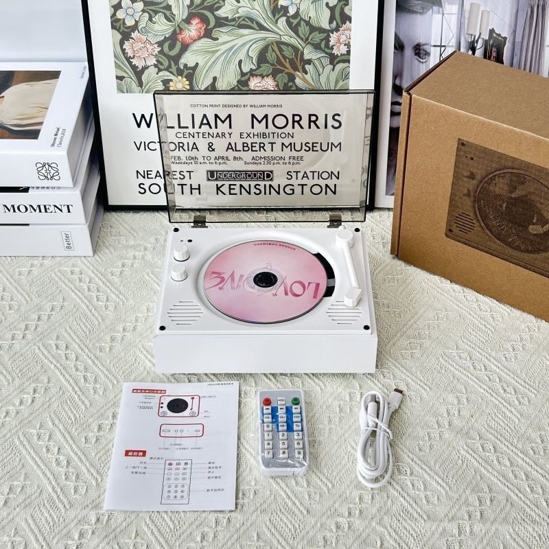 Cross-Border Hot-Selling Retro Cd Player, Outdoor Portable High-Quality Multi-Functional All-In-One Bluetooth Player