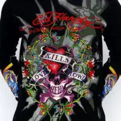 Wholesale Supply of Ed Hardy Men's Cotton Rhinestone Long-Sleeve T-Shirts/Ed Hardy Men's and Women's Long-Sleeve T-Shirts