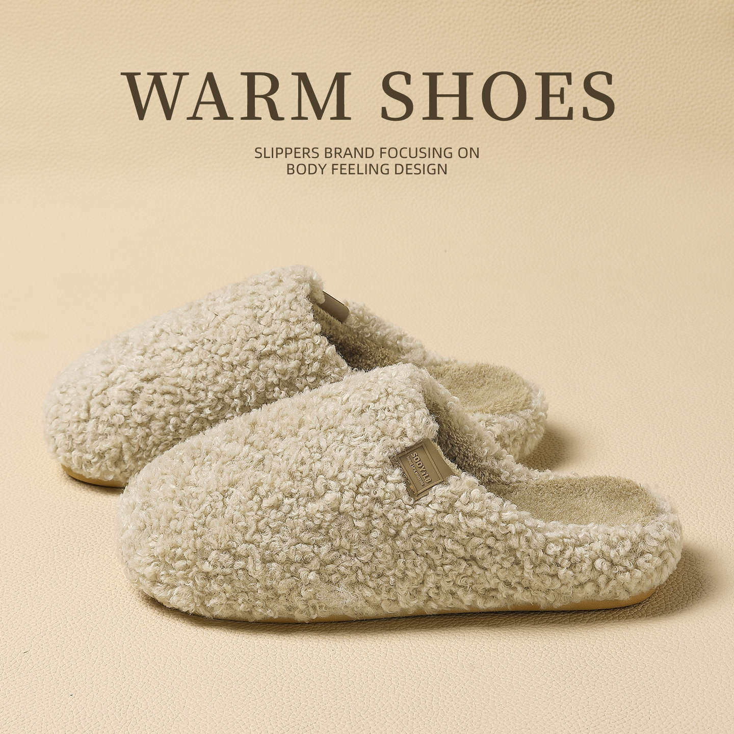 Lamb Velvet Cotton Slippers for Women Autumn and Winter 2025 New Home Indoor Warm Thick-Soled Furry Slippers for Men Winter