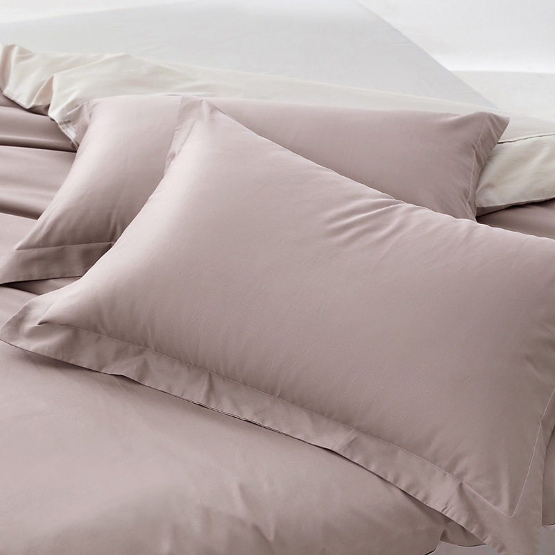 [Includes Individual Items]100-Count Long-Staple Cotton Pure Cotton Simple Solid Color Fitted Sheet Style Bed Sheet Style Four-Piece Set Three-Piece Set