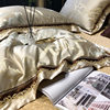 Champagne Satin Jacquard Four-piece Set European-style Bedding Quilt Cover Luxury Model Room Bed Cover Multi-piece Set