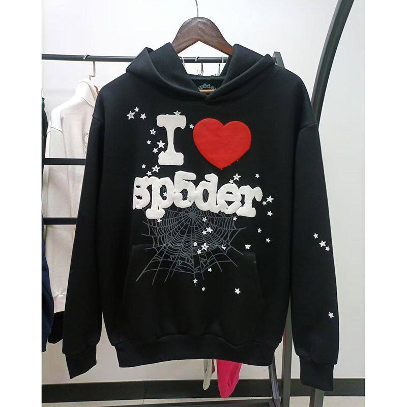 Amazon high quality 420G cotton heavy original Sp5der sweatshirt American sports hoodie cross-border supply