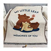 Cartoon bear blanket sofa blanket sofa towel nap blanket cute bear single chair blanket cotton blanket